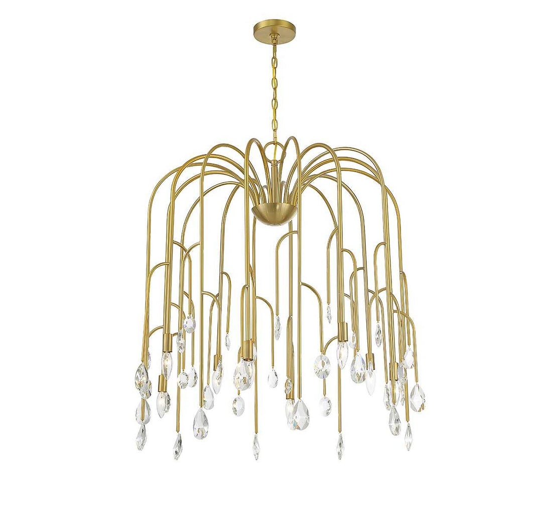 Anholt Eight Light Chandelier in Noble Brass Savoy House