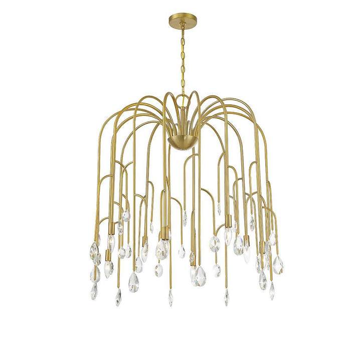 Anholt Eight Light Chandelier in Noble Brass Savoy House