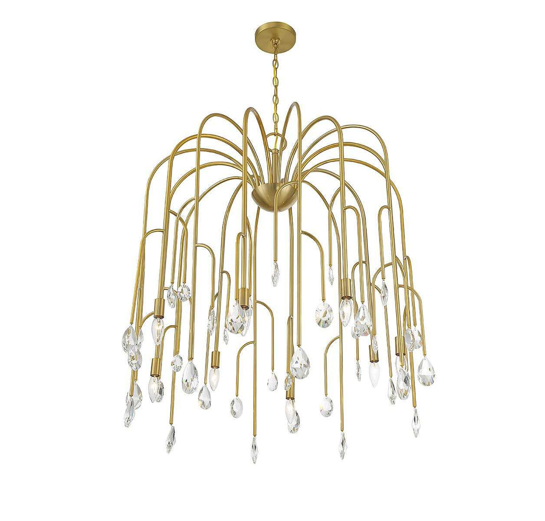 Anholt Eight Light Chandelier in Noble Brass Savoy House