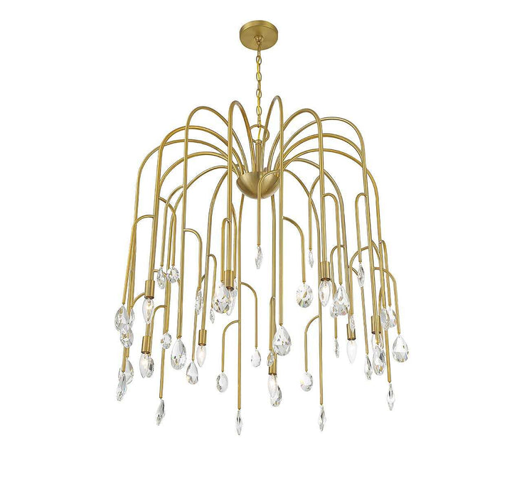 Anholt Eight Light Chandelier in Noble Brass Savoy House