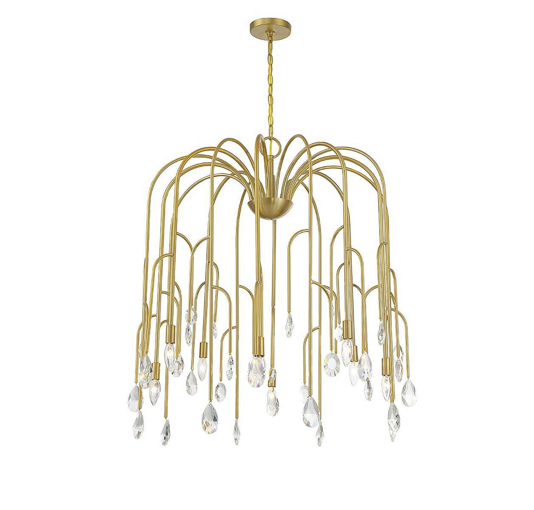 Anholt Eight Light Chandelier in Noble Brass Savoy House