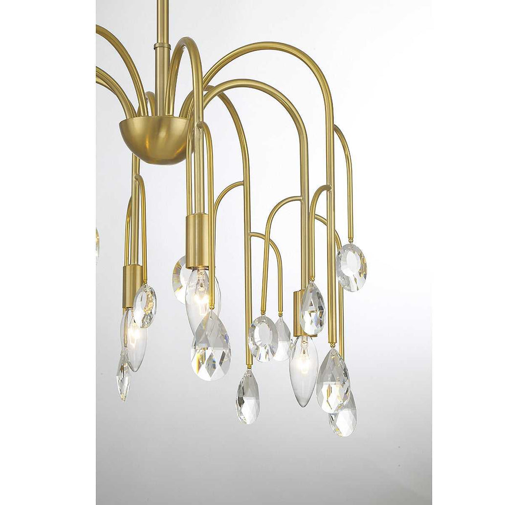 Anholt Eight Light Chandelier in Noble Brass Savoy House