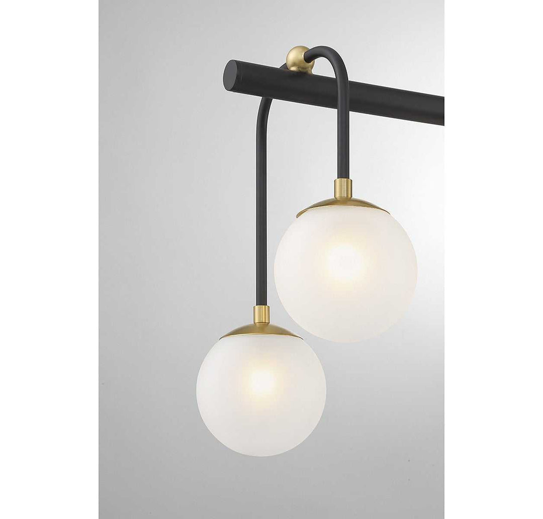 Savoy House - 1-6699-8-143 - Eight Light Linear Chandelier - Couplet - Matte Black w/Warm Brass
