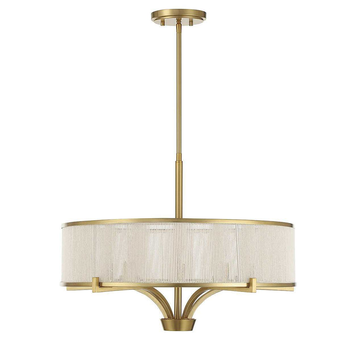 Wynwood Five Light Chandelier in Warm Brass Savoy House