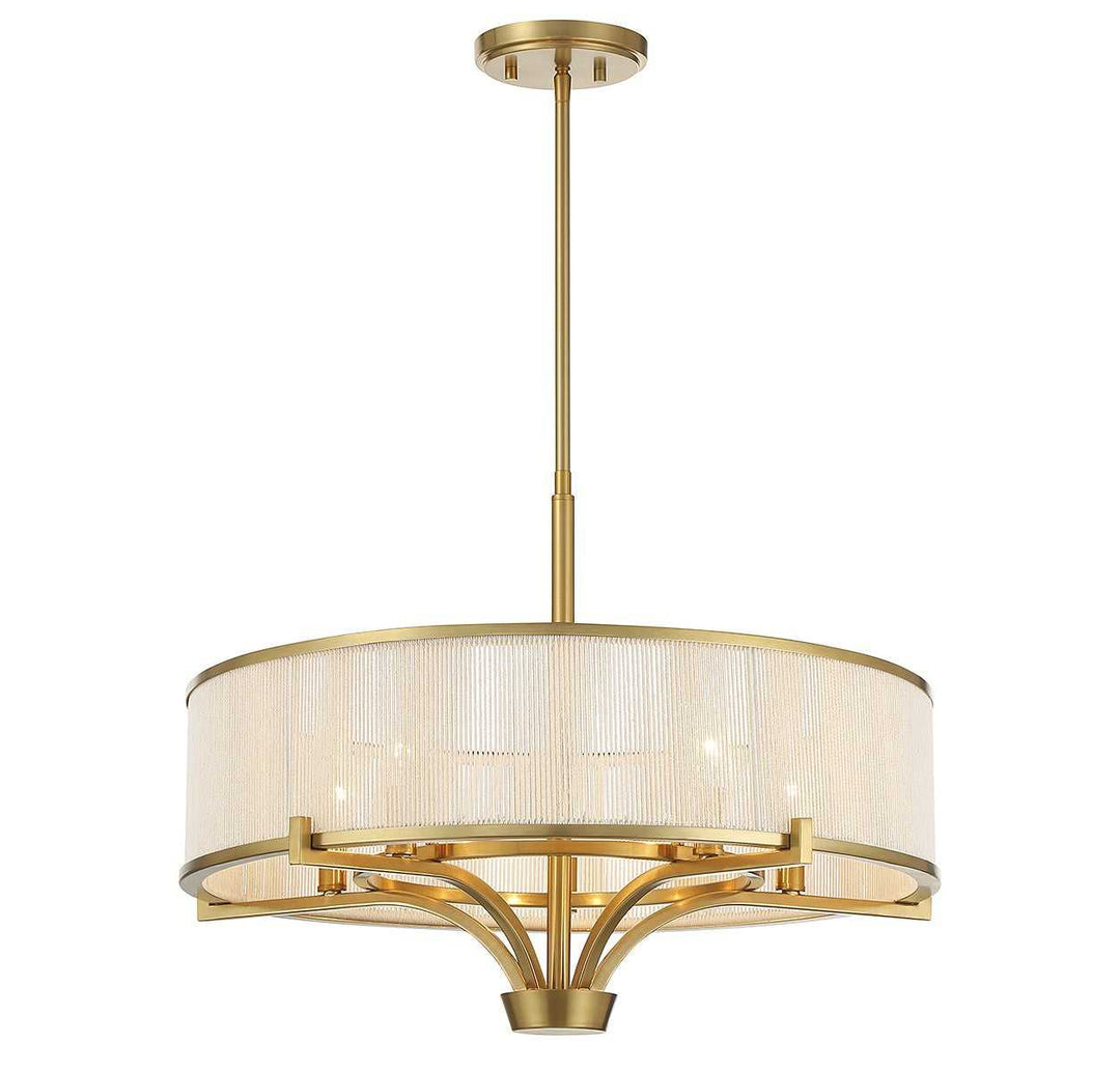 Wynwood Five Light Chandelier in Warm Brass Savoy House