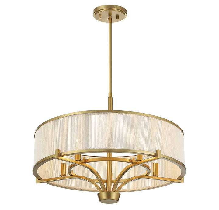 Wynwood Five Light Chandelier in Warm Brass Savoy House