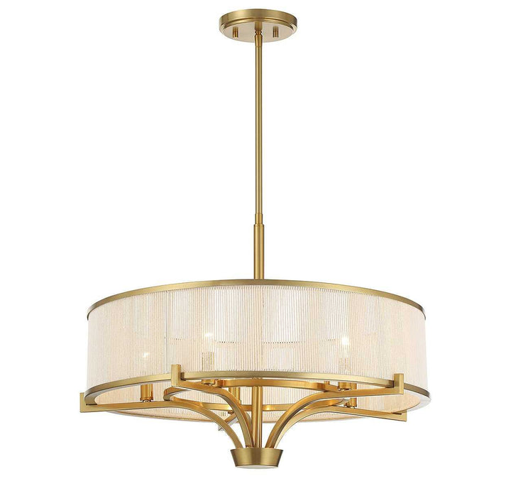 Wynwood Five Light Chandelier in Warm Brass Savoy House