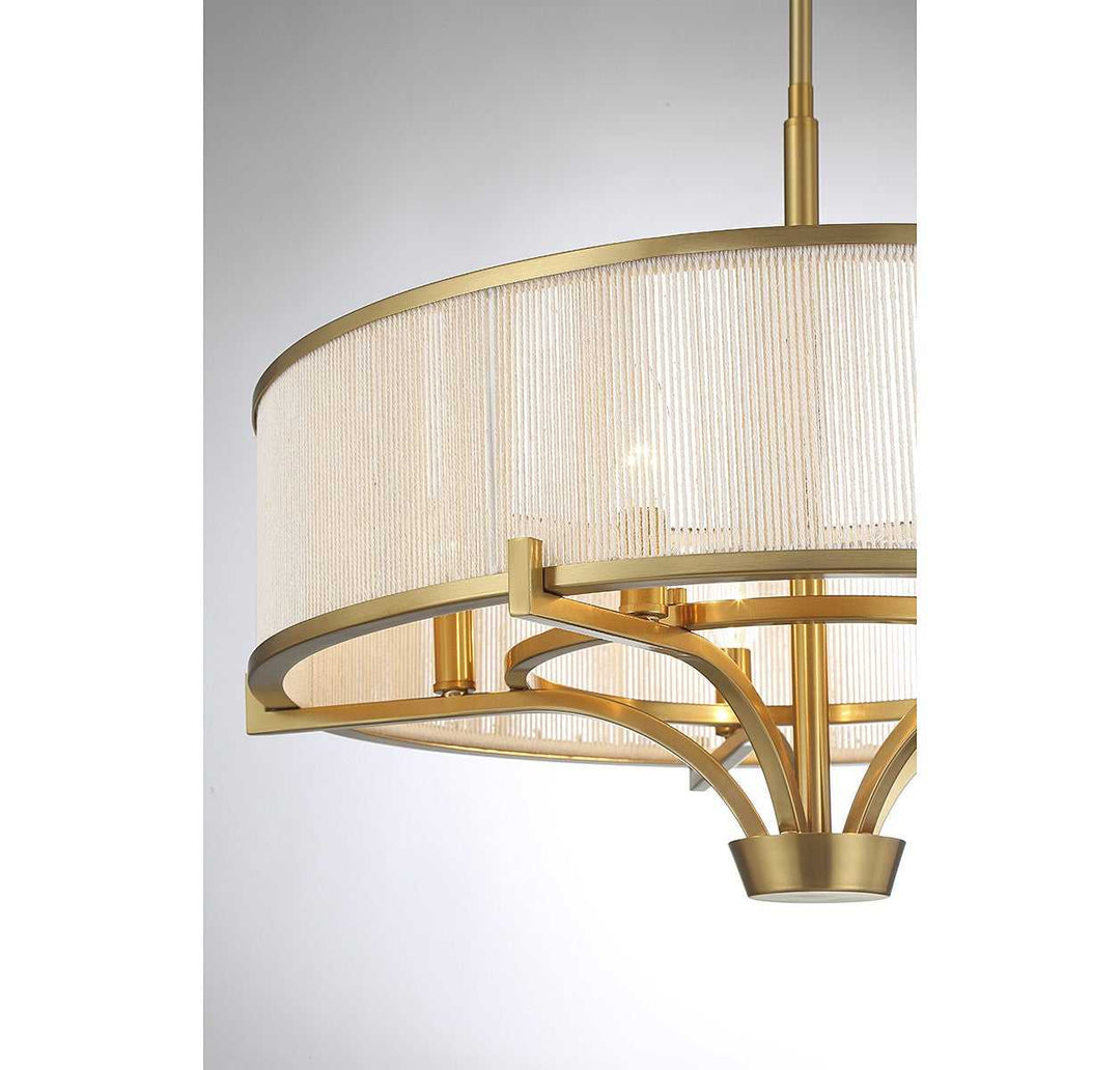 Wynwood Five Light Chandelier in Warm Brass Savoy House