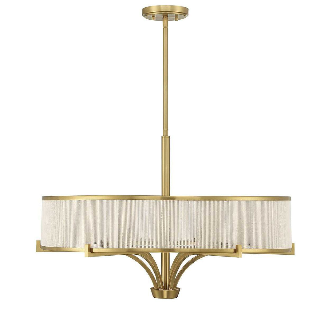Wynwood Six Light Chandelier in Warm Brass Savoy House