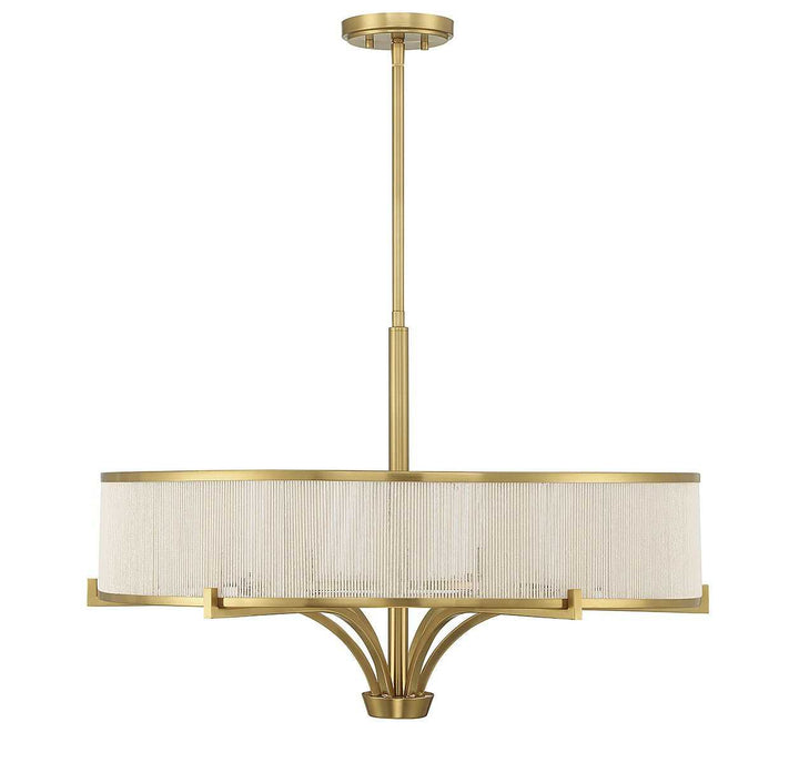 Wynwood Six Light Chandelier in Warm Brass Savoy House