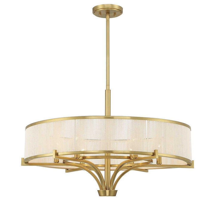 Wynwood Six Light Chandelier in Warm Brass Savoy House