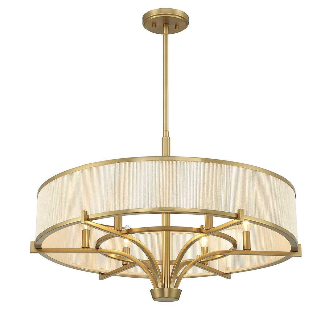 Wynwood Six Light Chandelier in Warm Brass Savoy House