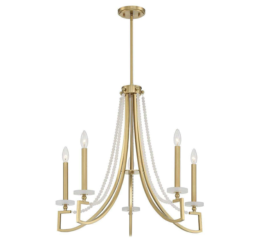 Savoy House - 1-8803-5-322 - Five Light Chandelier - Helen - Warm Brass