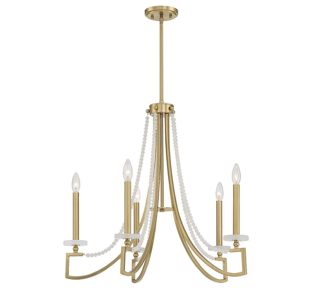 Savoy House - 1-8803-5-322 - Five Light Chandelier - Helen - Warm Brass