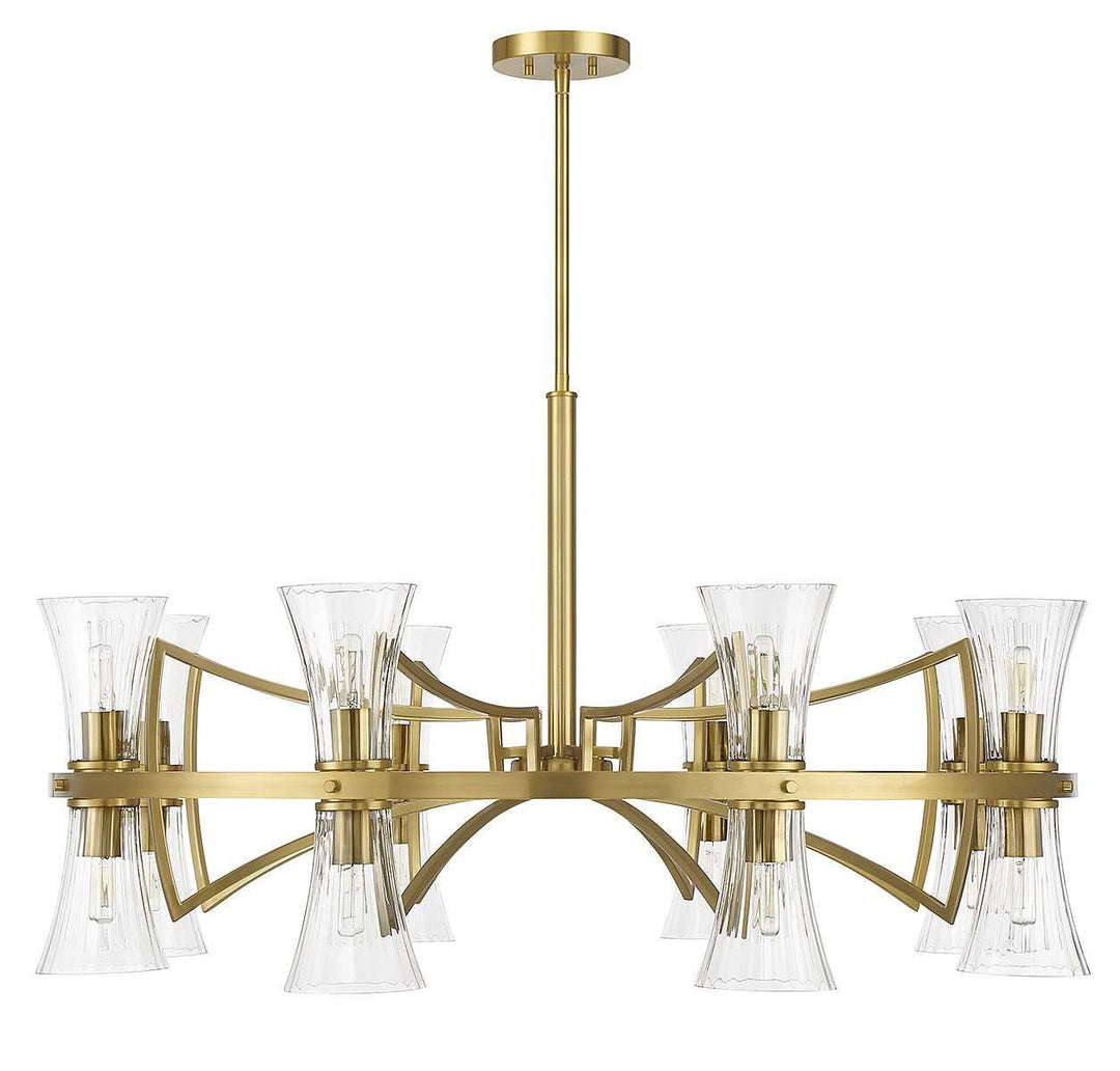 Bennington 16 Light Chandelier in Warm Brass Savoy House