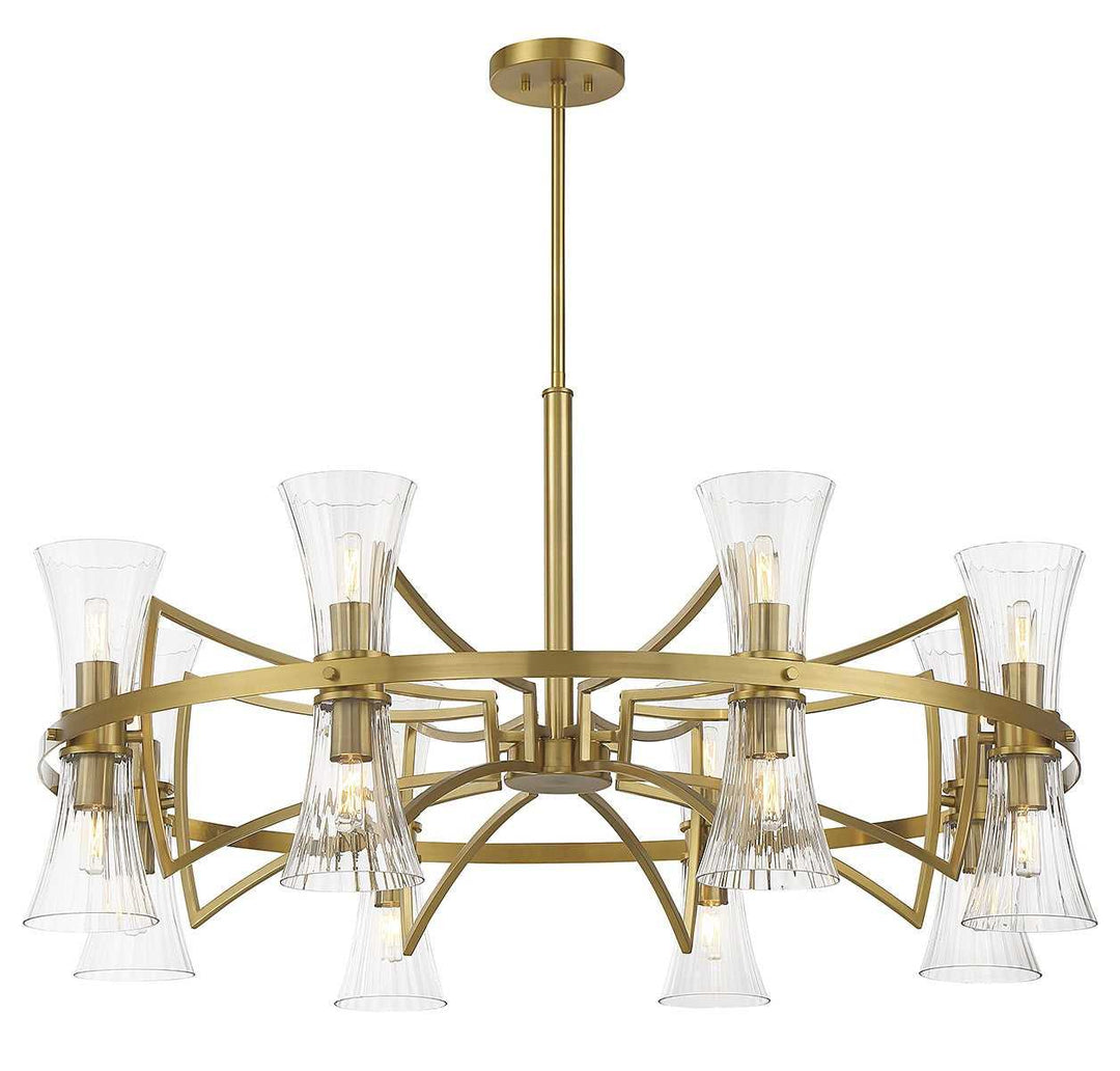 Bennington 16 Light Chandelier in Warm Brass Savoy House