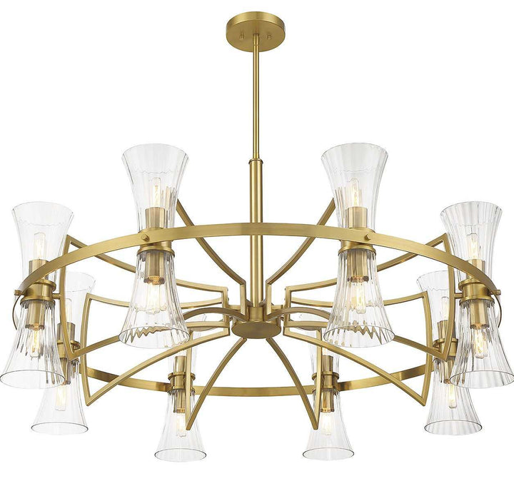 Bennington 16 Light Chandelier in Warm Brass Savoy House