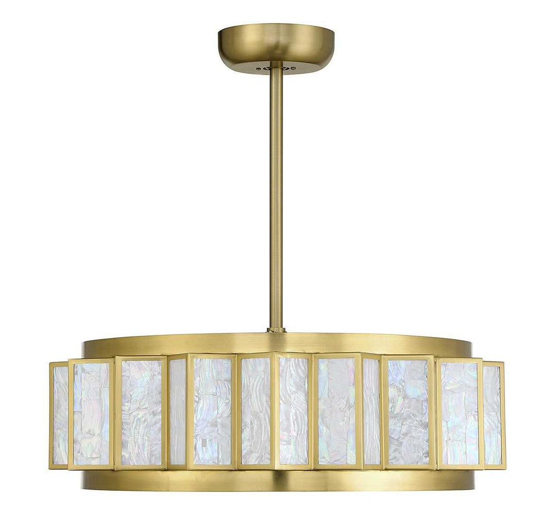 Gideon LED Fan D'Lier in Warm Brass Savoy House