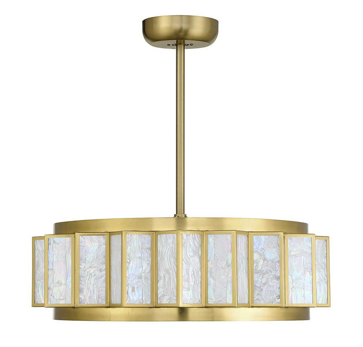 Gideon LED Fan D'Lier in Warm Brass Savoy House