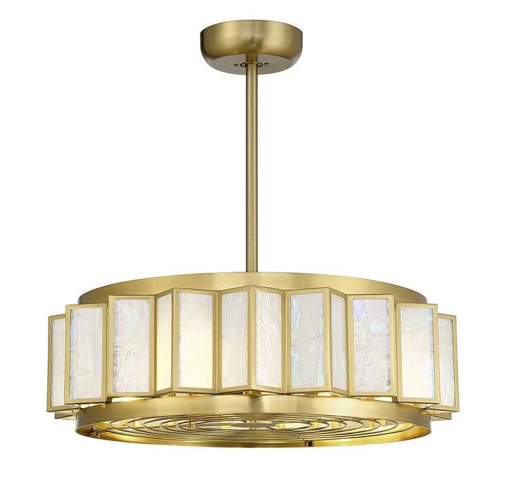Gideon LED Fan D'Lier in Warm Brass Savoy House