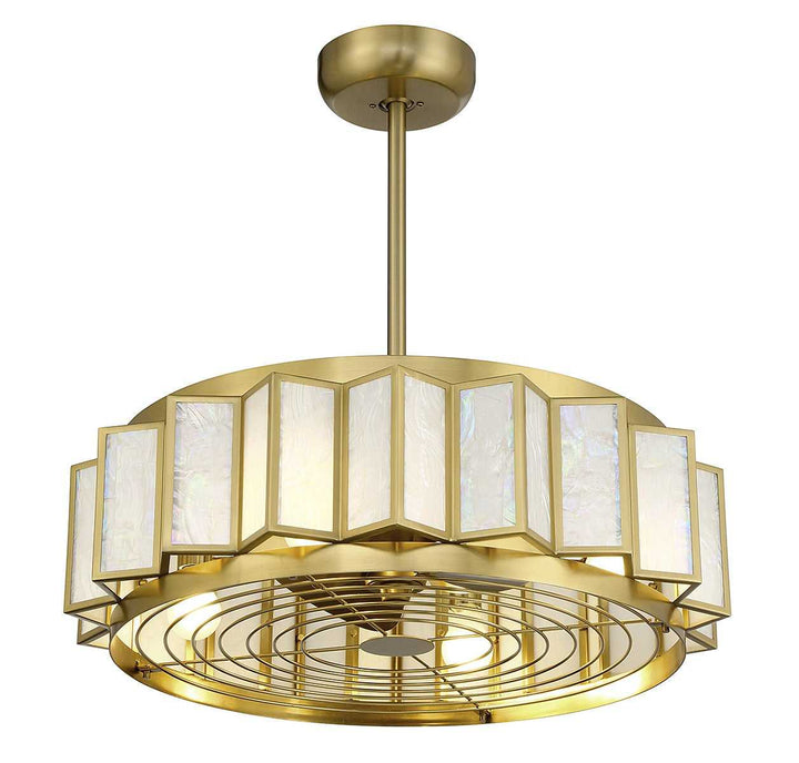 Gideon LED Fan D'Lier in Warm Brass Savoy House