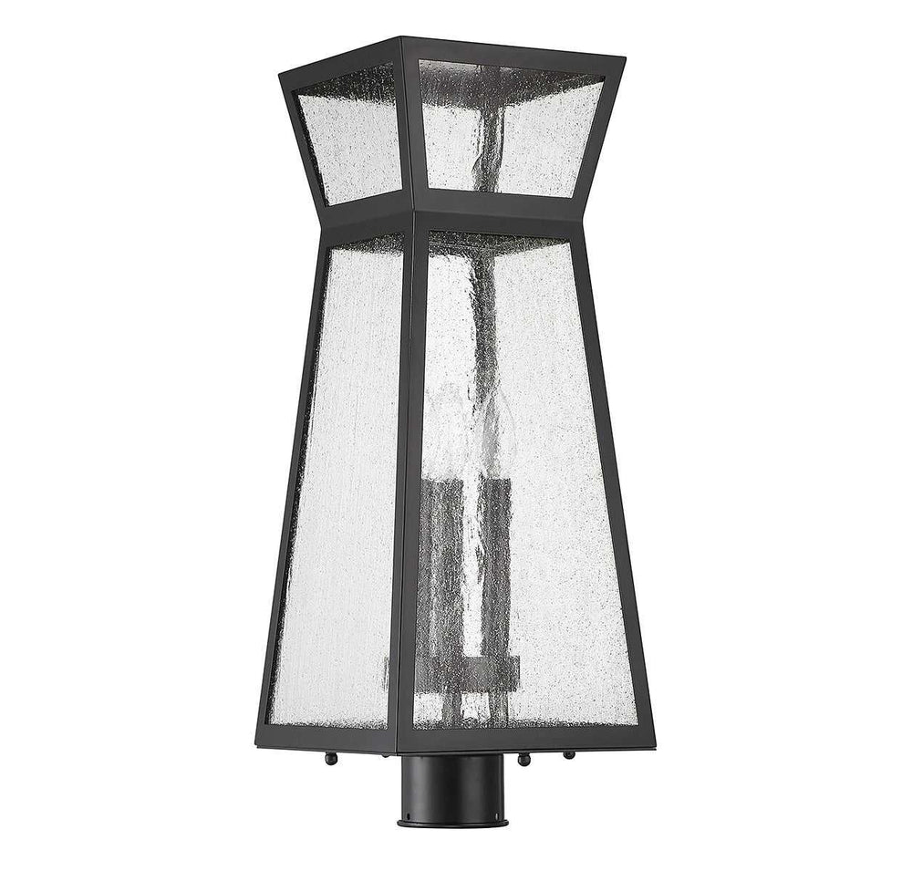 Millford Three Light Outdoor Post Lantern in Matte Black Savoy House