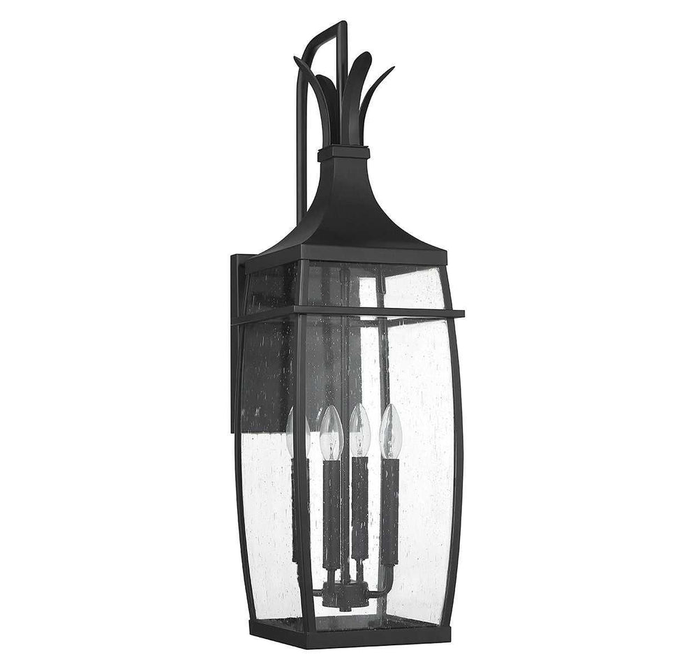 Montpelier Four Light Outdoor Wall Lantern in Matte Black Savoy House