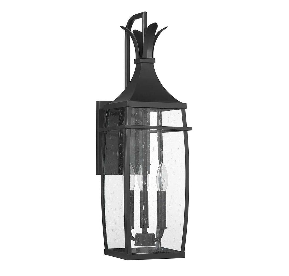 Montpelier Three Light Outdoor Wall Lantern in Matte Black Savoy House