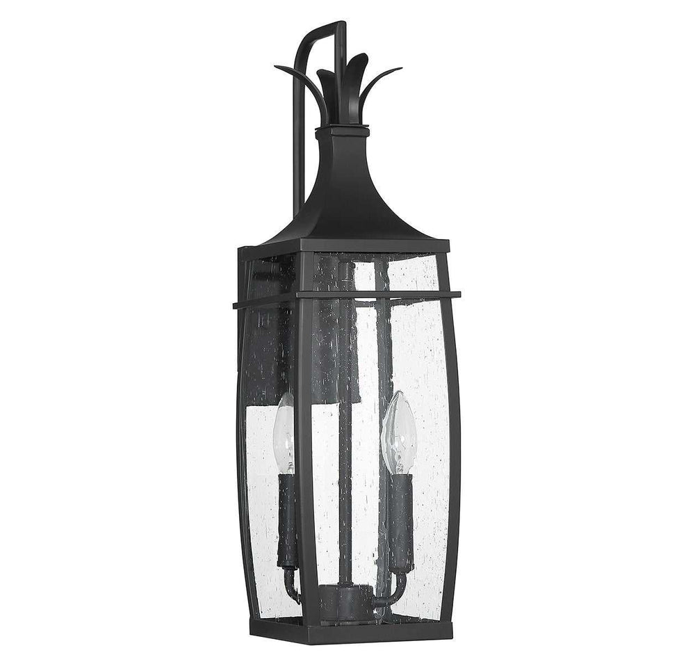 Montpelier Two Light Outdoor Wall Lantern in Matte Black Savoy House