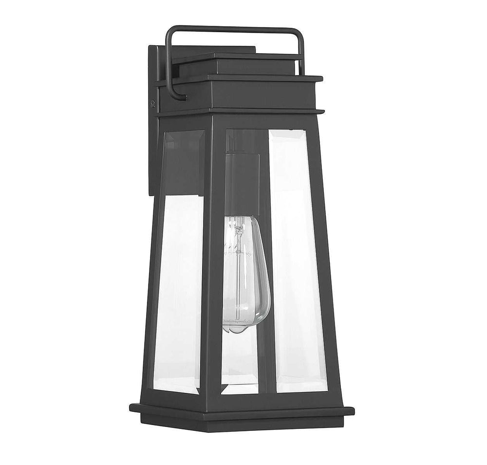 Boone One Light Outdoor Wall Lantern in Matte Black Savoy House