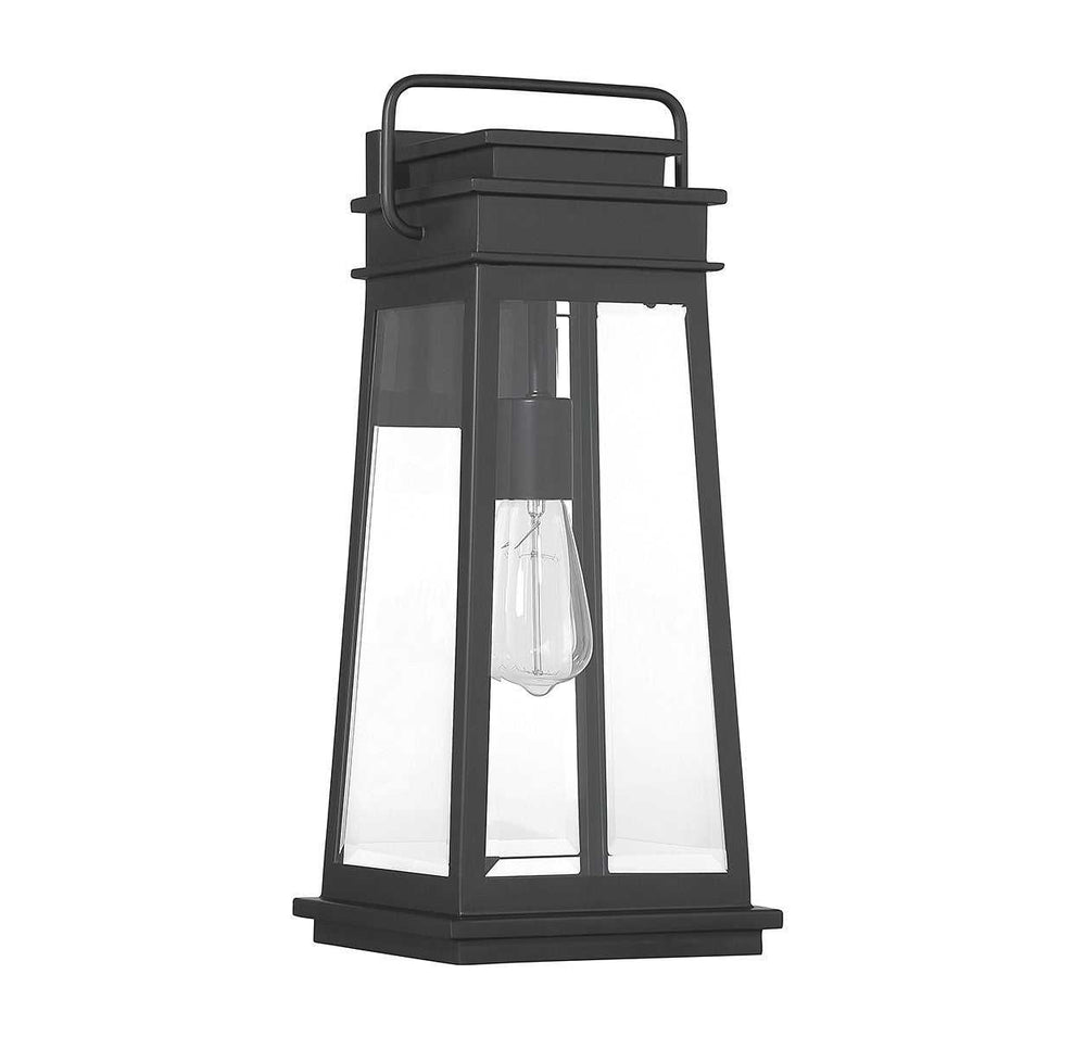 Boone One Light Outdoor Wall Lantern in Matte Black Savoy House