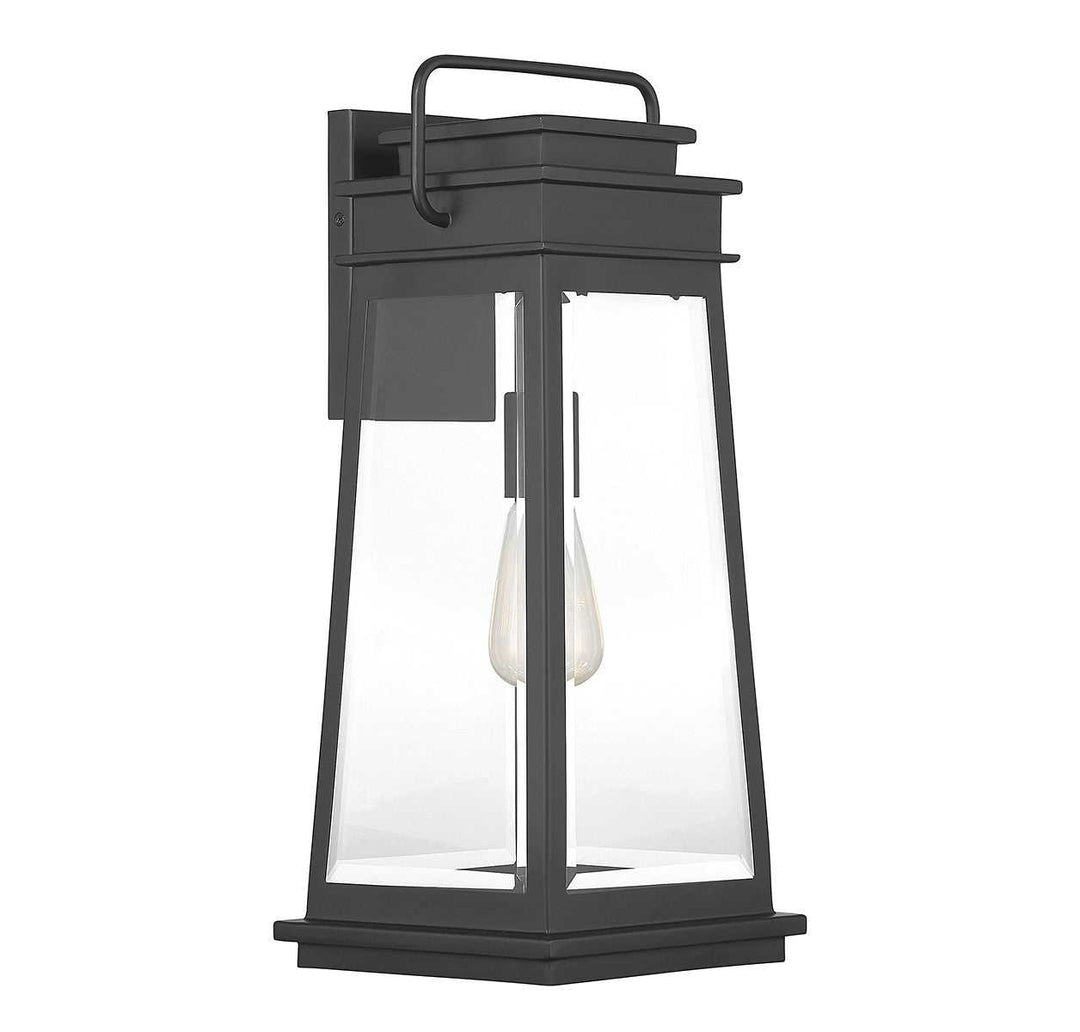 Boone One Light Outdoor Wall Lantern in Matte Black Savoy House