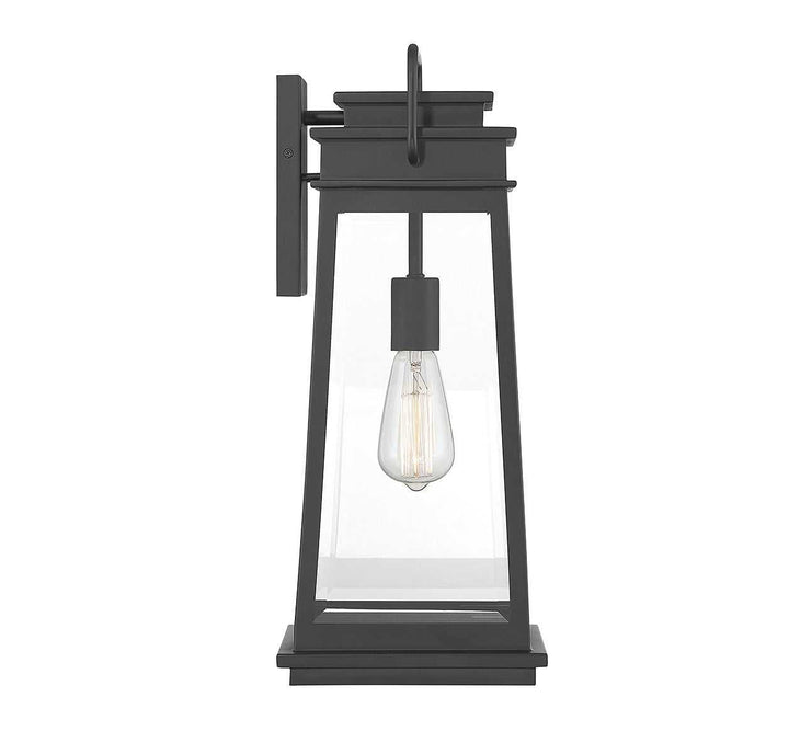 Boone One Light Outdoor Wall Lantern in Matte Black Savoy House