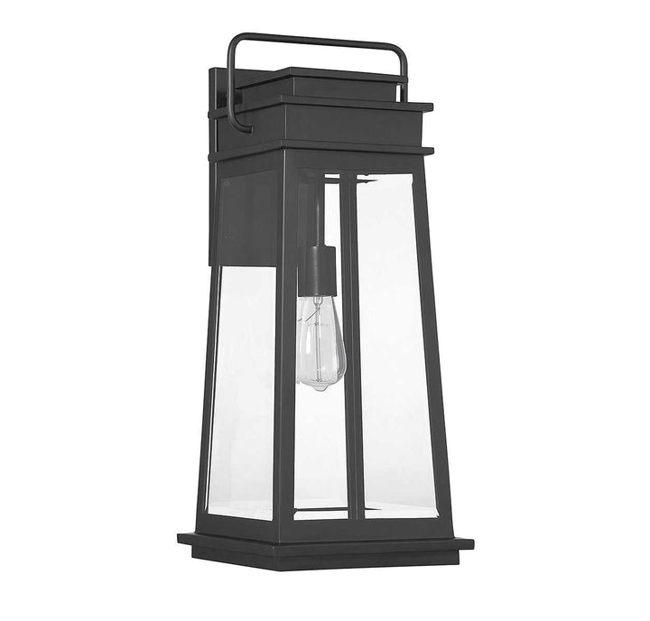 Boone One Light Outdoor Wall Lantern in Matte Black Savoy House
