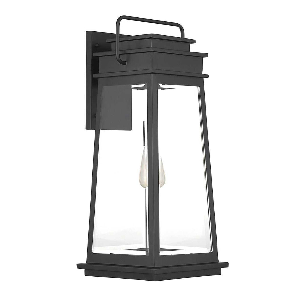 Boone One Light Outdoor Wall Lantern in Matte Black Savoy House