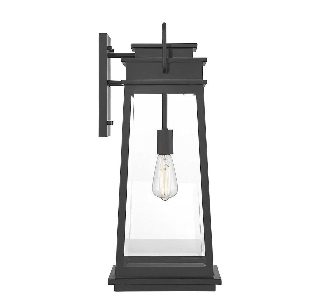 Boone One Light Outdoor Wall Lantern in Matte Black Savoy House