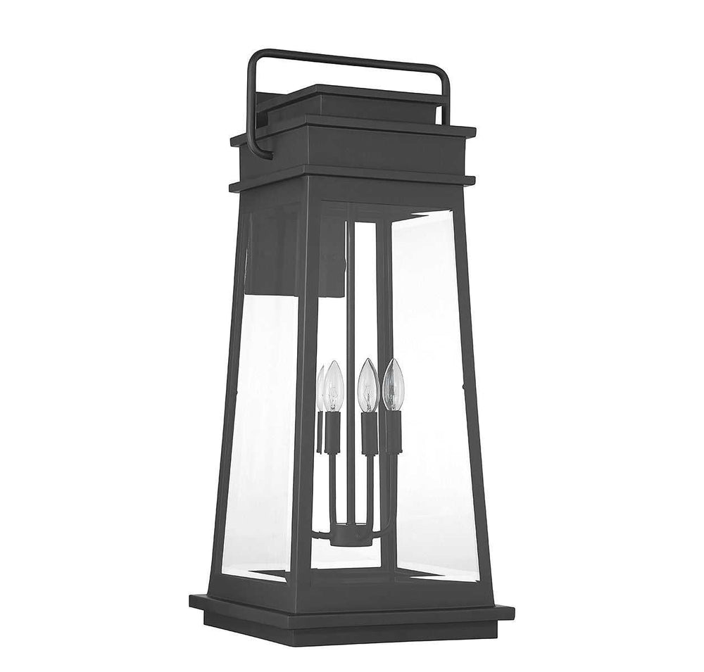 Boone Four Light Outdoor Wall Lantern in Matte Black Savoy House