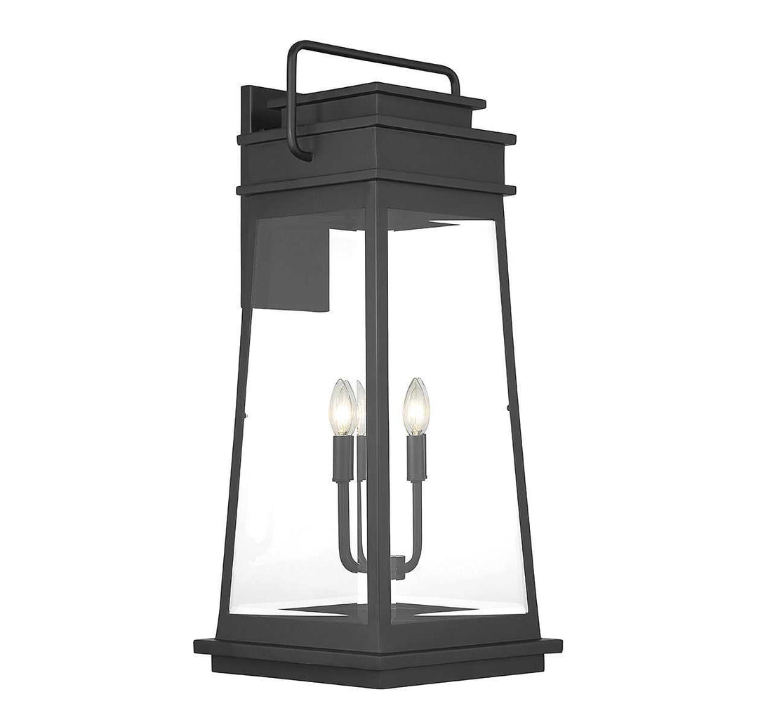 Boone Four Light Outdoor Wall Lantern in Matte Black Savoy House