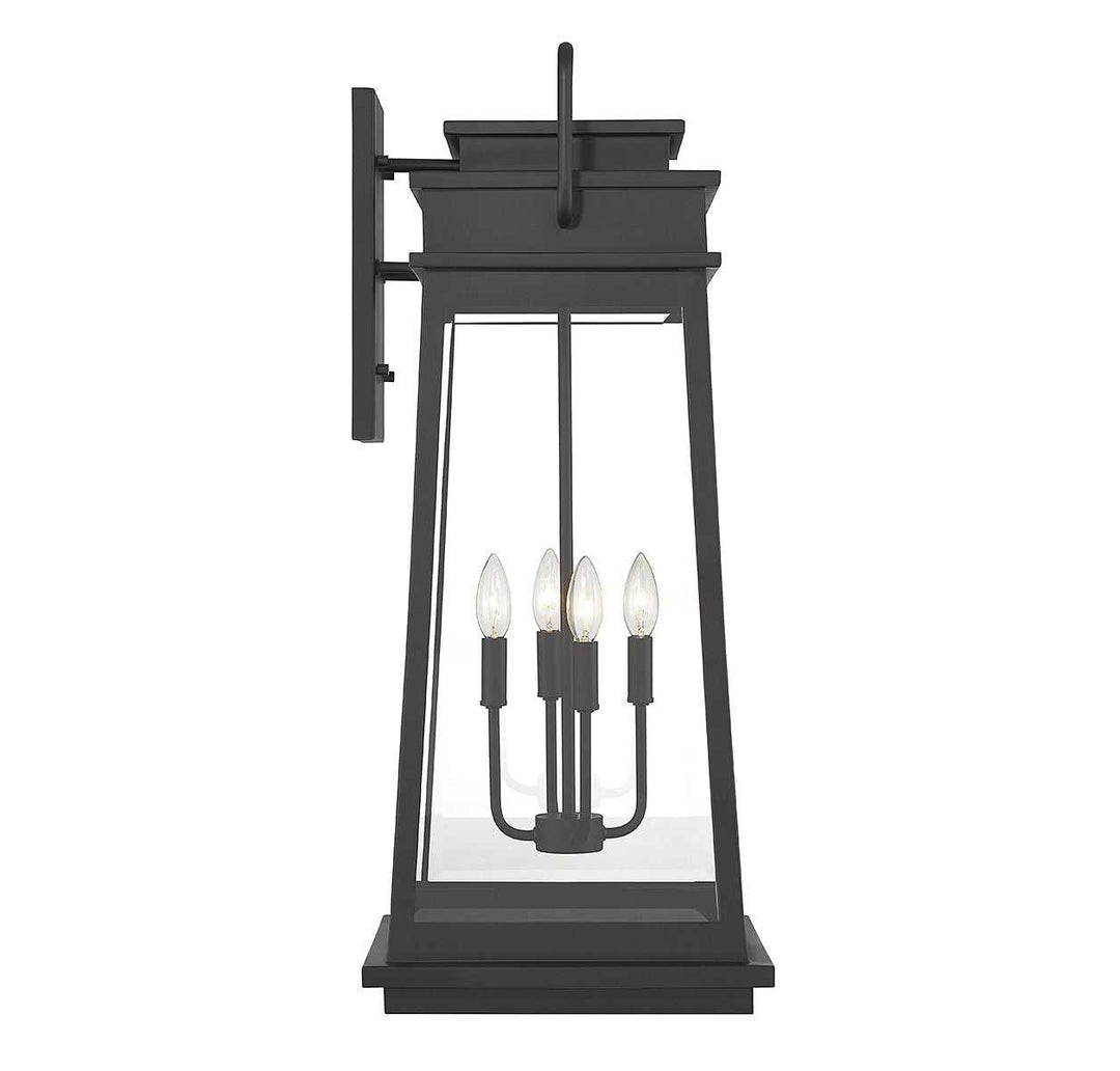 Boone Four Light Outdoor Wall Lantern in Matte Black Savoy House
