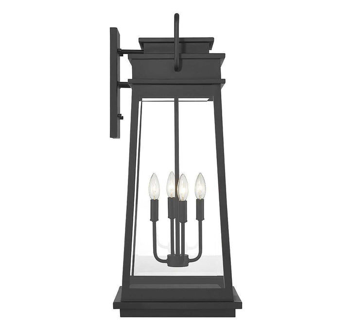Boone Four Light Outdoor Wall Lantern in Matte Black Savoy House