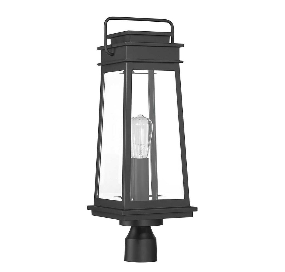 Boone One Light Outdoor Post Lantern in Matte Black Savoy House