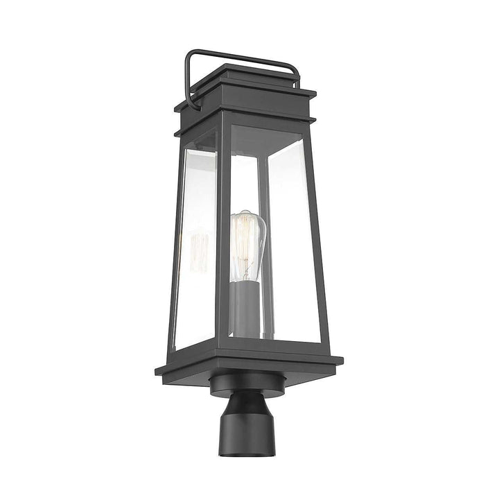 Boone One Light Outdoor Post Lantern in Matte Black Savoy House