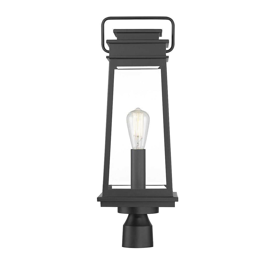 Boone One Light Outdoor Post Lantern in Matte Black Savoy House