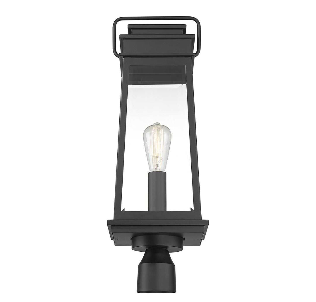 Boone One Light Outdoor Post Lantern in Matte Black Savoy House
