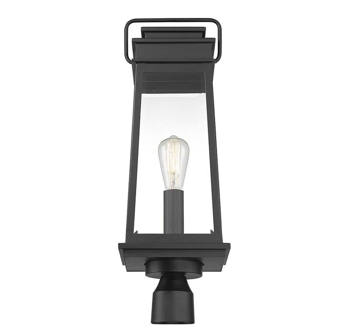 Boone One Light Outdoor Post Lantern in Matte Black Savoy House