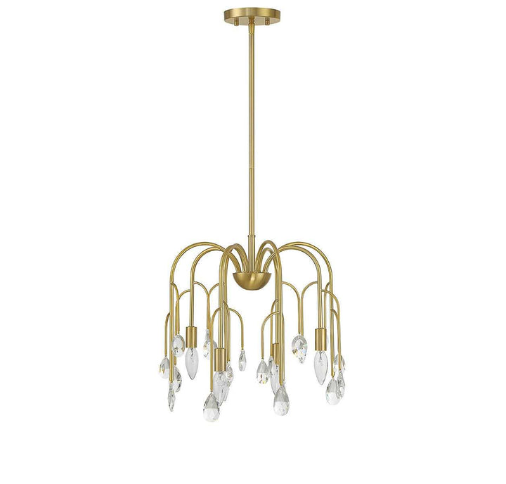 Savoy House - 6-6684-4-127 - Four Light Convertible Semi-Flush or Pendant - Anholt - Noble Brass