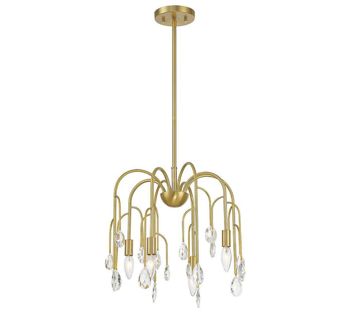 Savoy House - 6-6684-4-127 - Four Light Convertible Semi-Flush or Pendant - Anholt - Noble Brass