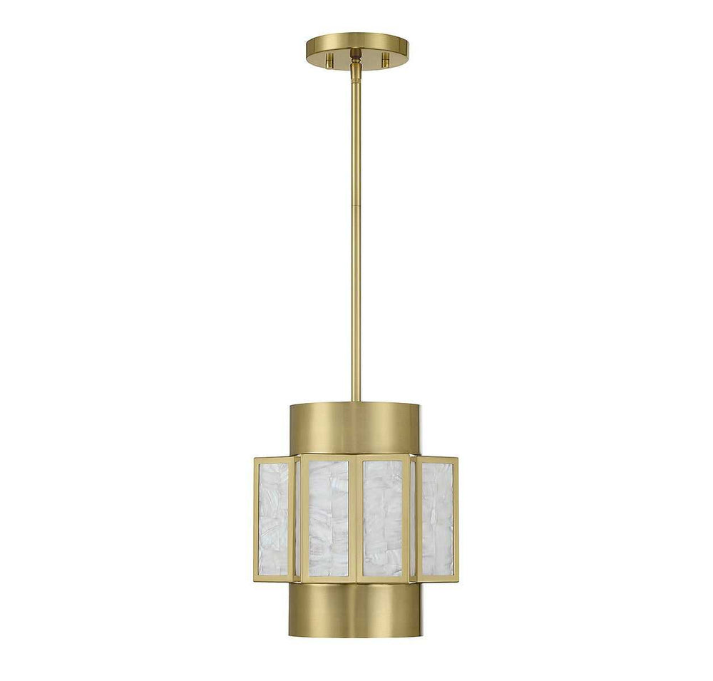 Gideon Three Light Pendant in Warm Brass Savoy House