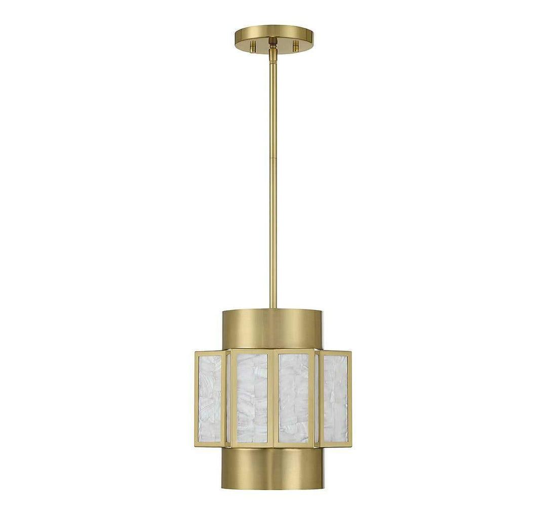 Gideon Three Light Pendant in Warm Brass Savoy House