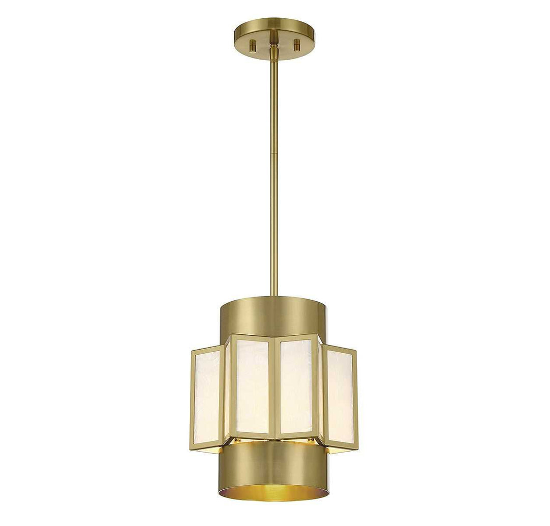 Gideon Three Light Pendant in Warm Brass Savoy House